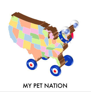 Map of the USA that looks like a dog
